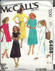 6488 STRETCH KNIT PULLOVR SS-LS A-DRESS,TUNIC,SKIRT PATTERN 10